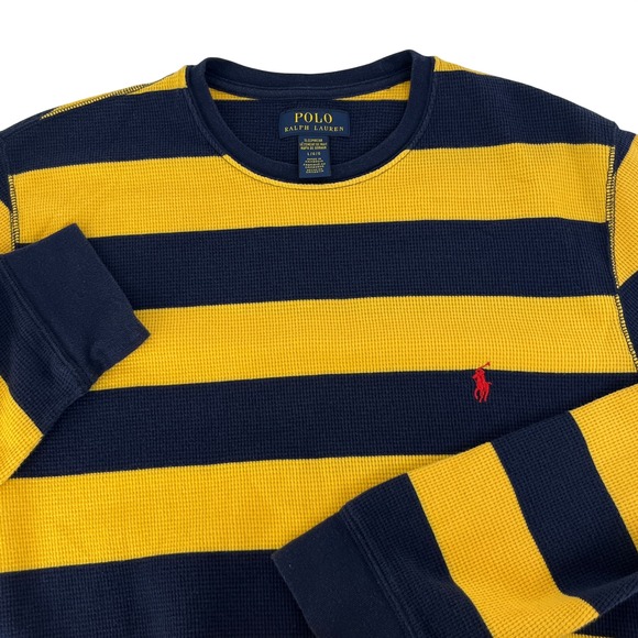 Polo Ralph Lauren Other - Polo Ralph Lauren Waffle Knit Striped Long Sleeve T-Shirt Mens L